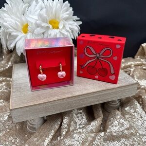 Betsey Johnson Valentines Heart Candy Dangle Earrings New In Box